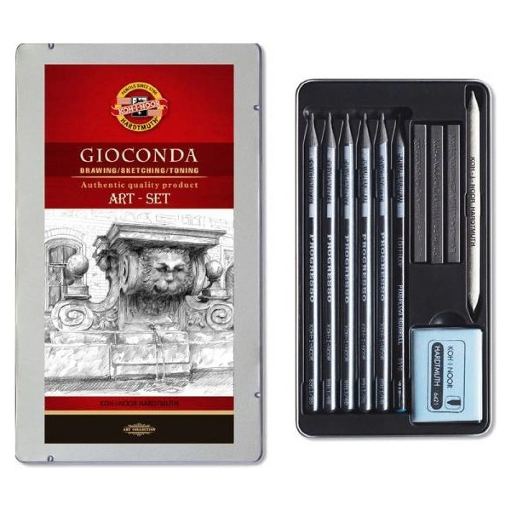 Koh-I Noor Gioconda Art Set 11 Parça Grafit Karakalem Eskiz Çizim Resim Seti Metal Kutu Sanatsal Malzemeler Fiyatı