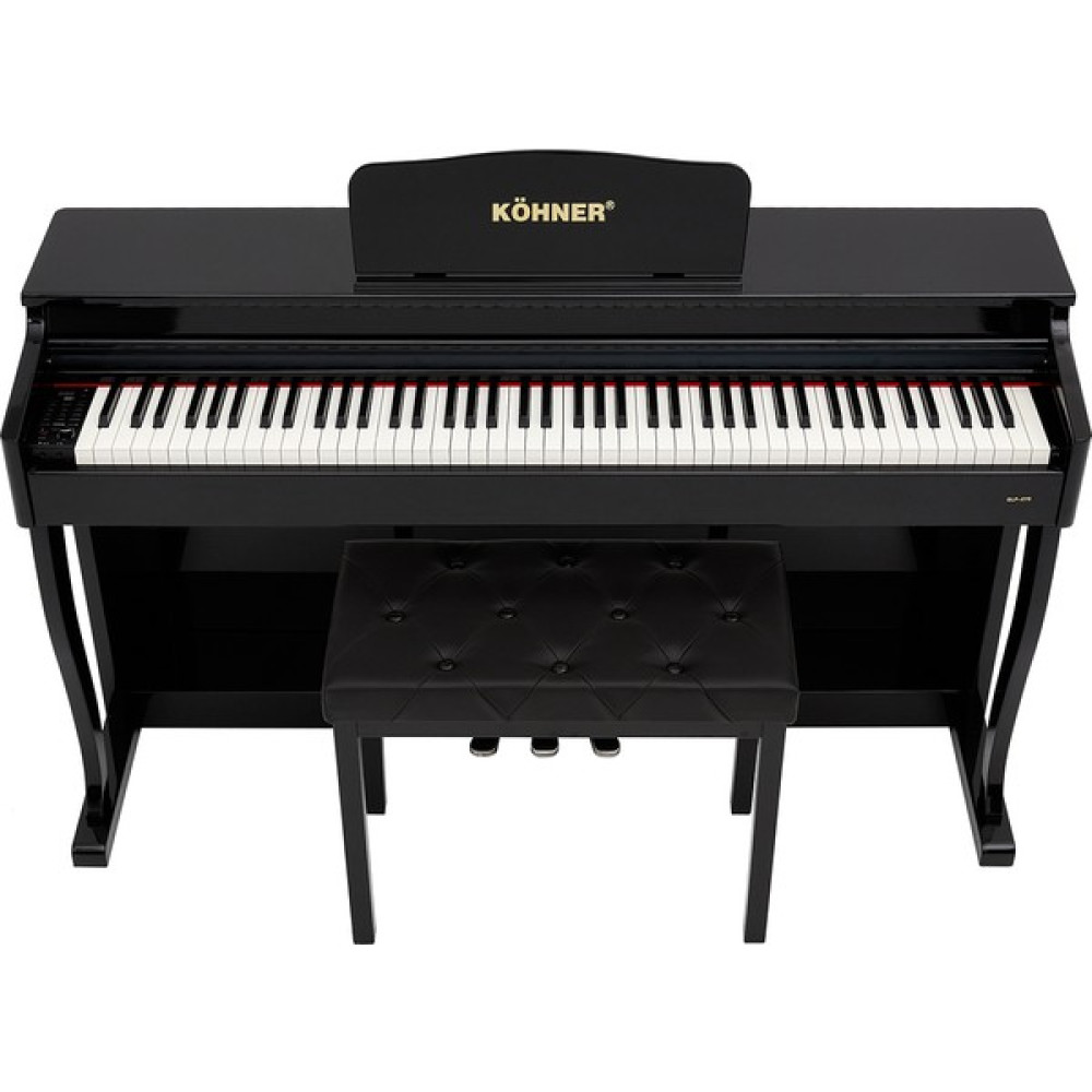 Köhner SLP-275 BK Dijital Konsol Piyano, Bluetooth, Tuş Hassasiyeti, 88 Tuşlu, Kapaklı (Kulaklık ve Tabure Hediyeli) Dijital Piyanolar Fiyatı