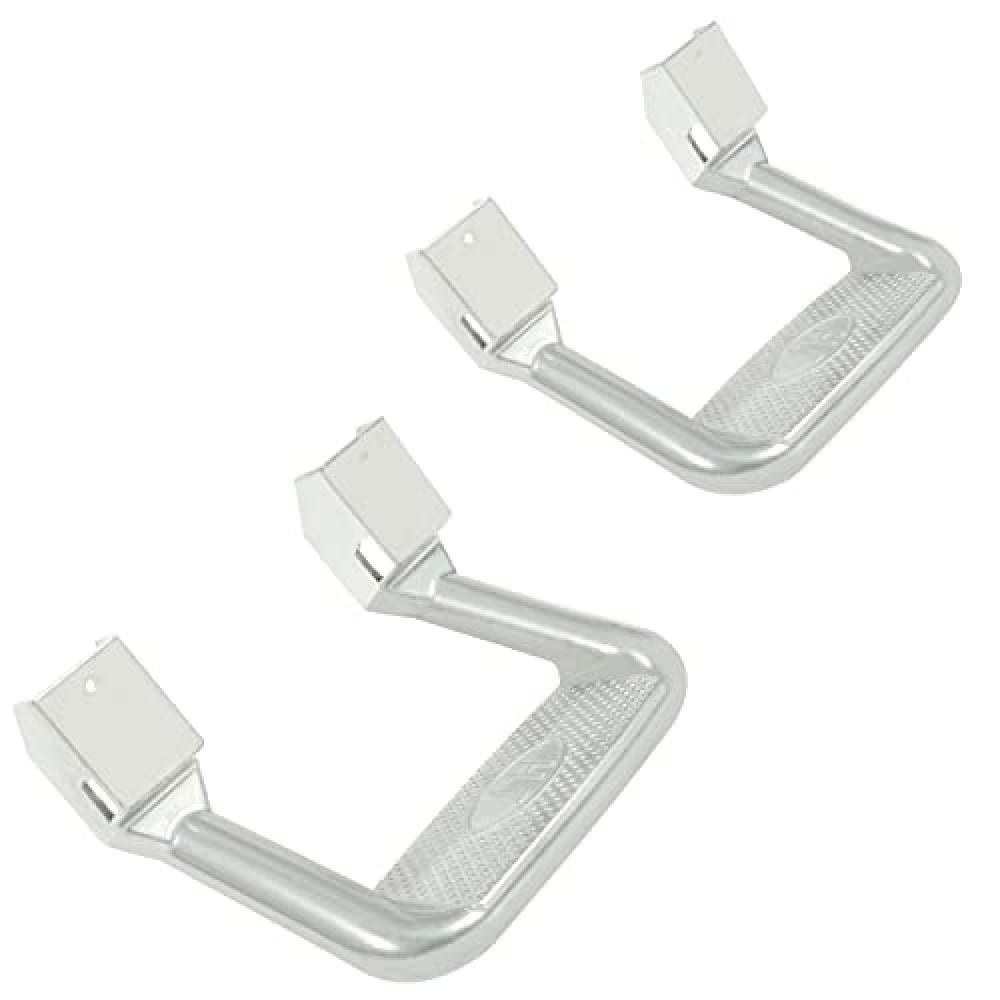 Kojem 2 Pcs Universal Side Step Compatible with 1967-2020 Chevy Chevrolet GMC Ford Isuzu Mitsubishi Dodge Jeep Nissan Toyota Mazda Side Hoop Step Polishing Silvery Aluminum