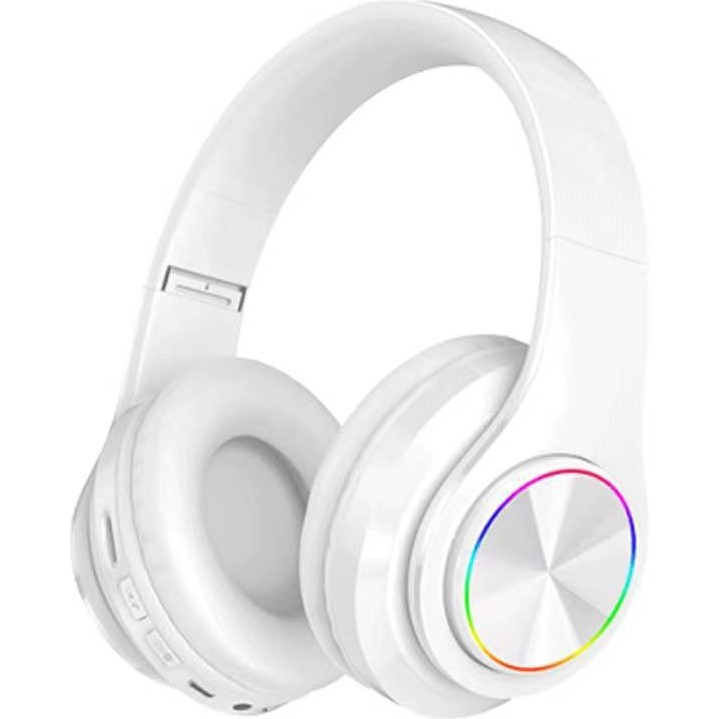 Koki B39 LED Işıklı Bluetooth Kulaklık Katlanabilir Kulaklık (Yurt Dışından) - Beyaz Bluetooth Kulaklık Fiyatı