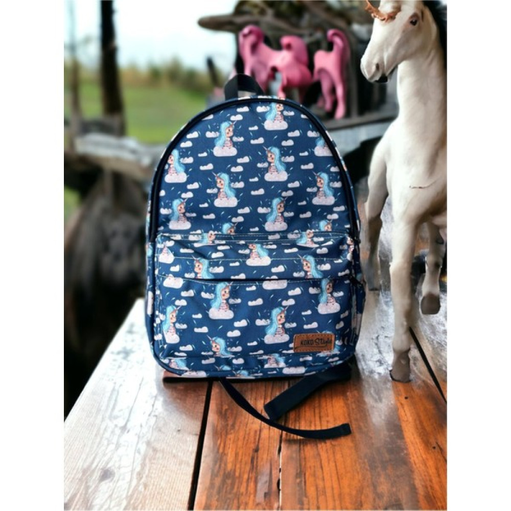 Koko Patik Unicorn Bulutları Desenli Sırt Çantası Unisex Sırt Çantası Fiyatı