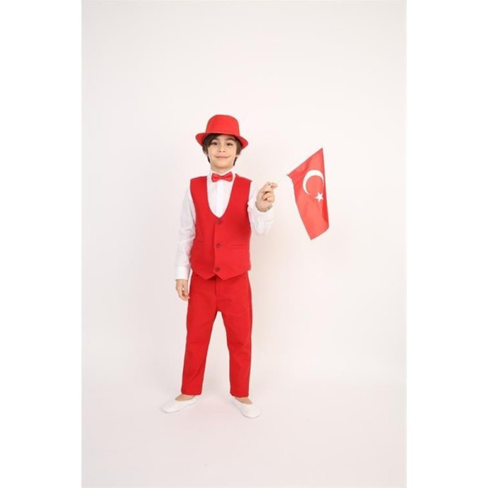 Kokoş Bebek 23 Nisan Yelek, Gömlek, Pantolon, Şapka, Papyon Dahil Takım Erkek Çocuk Giyim Takımı Fiyatı