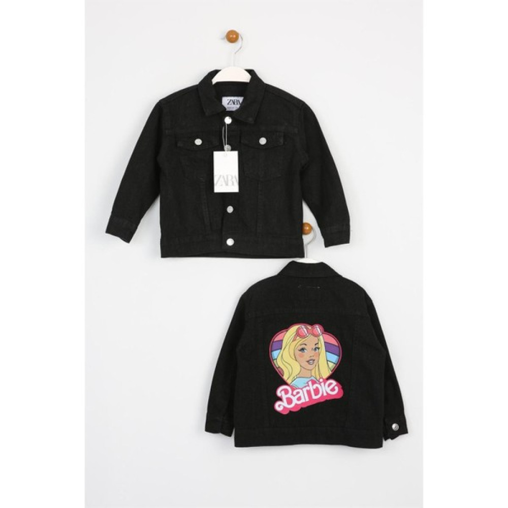 Kokoş Bebek Barbie Siyah Denim Ceket Kız Çocuk Mont Fiyatı