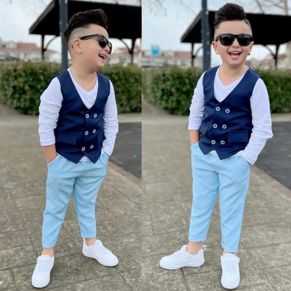 Kokoş Bebek Cool Yelek Detaylı Hem Spor Hem Şık Bayramlık Takım Erkek Çocuk Giyim Takımı Fiyatı
