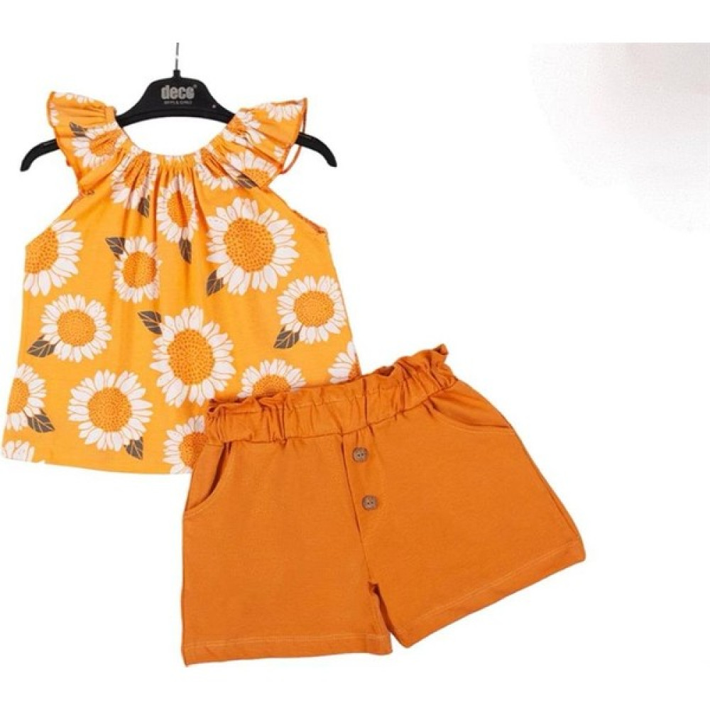 Kokoş Bebek Flower Kokoş Rahat Şortlu Takım Kız Çocuk Giyim Takımı Fiyatı