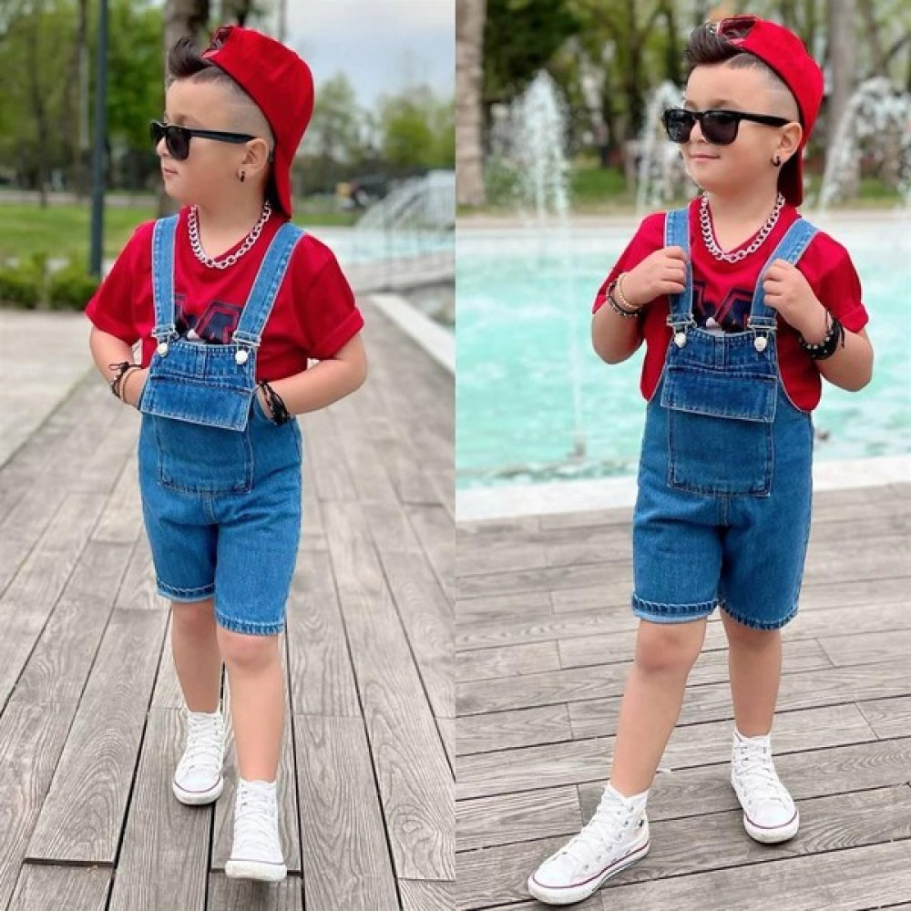 Kokoş Bebek Micky Baskılı Bady ve Şapkalı Jean Tulum Erkek Çocuk Giyim Takımı Fiyatı
