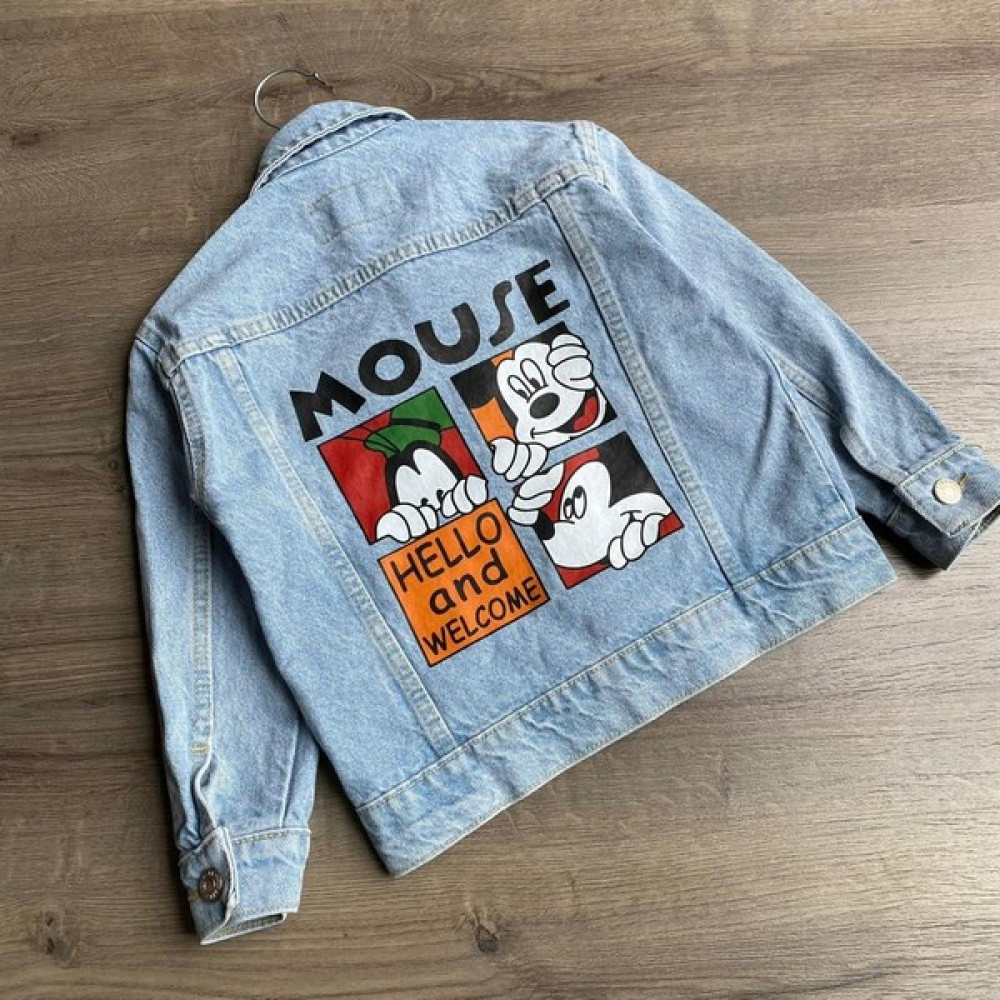 Kokoş Bebek Micky Mouse Denim Ceket Kız Çocuk Mont Fiyatı