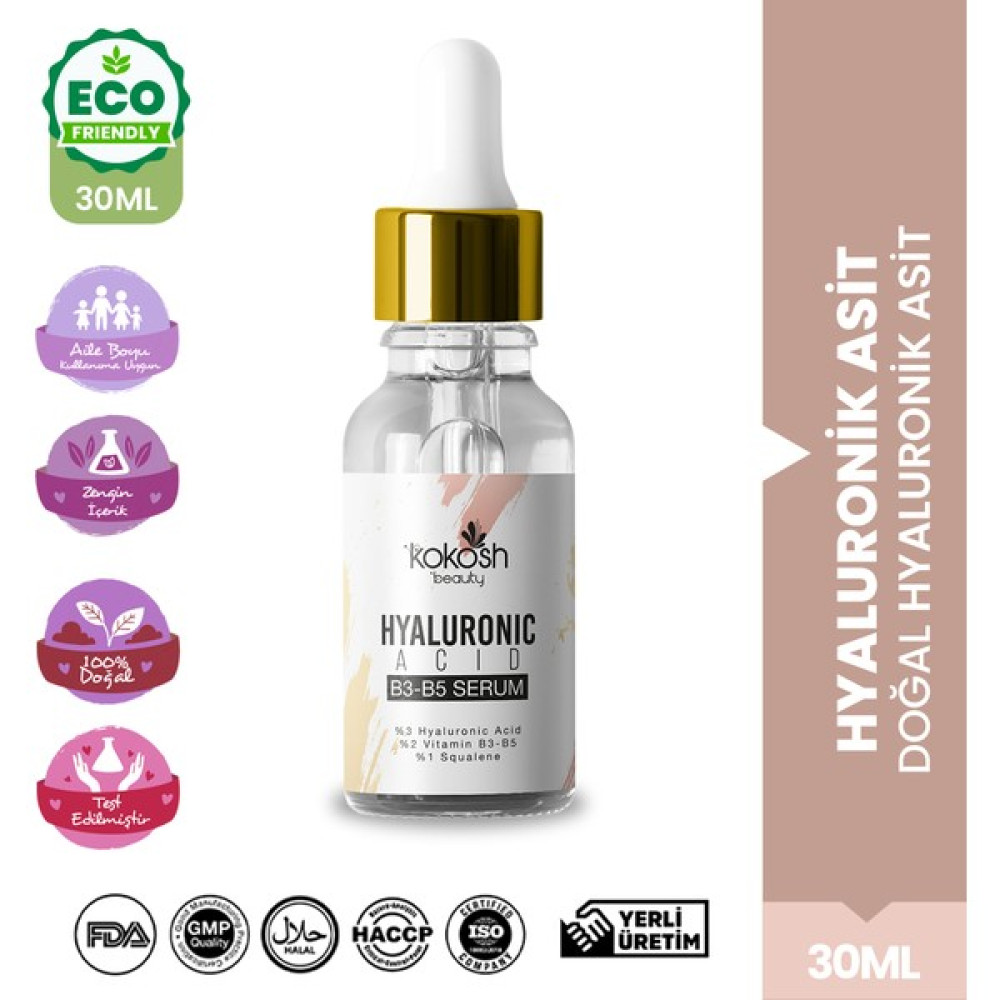Kokosh Beauty Hyaluronic Acid ve B3-B5 Serum Oto Boyaları Fiyatı
