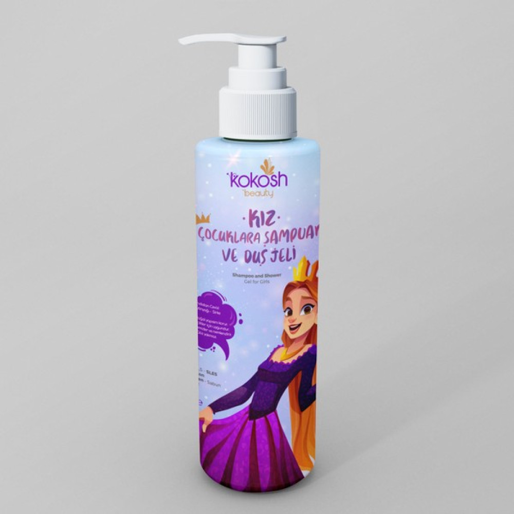 Kokosh Beauty Kız Çocuklar İçin Doğal Şampuan ve Duş Jeli 200 ml / Hindistan Cevizi & Zeytinyağı & Sirke Bebek Şampuanı Fiyatı
