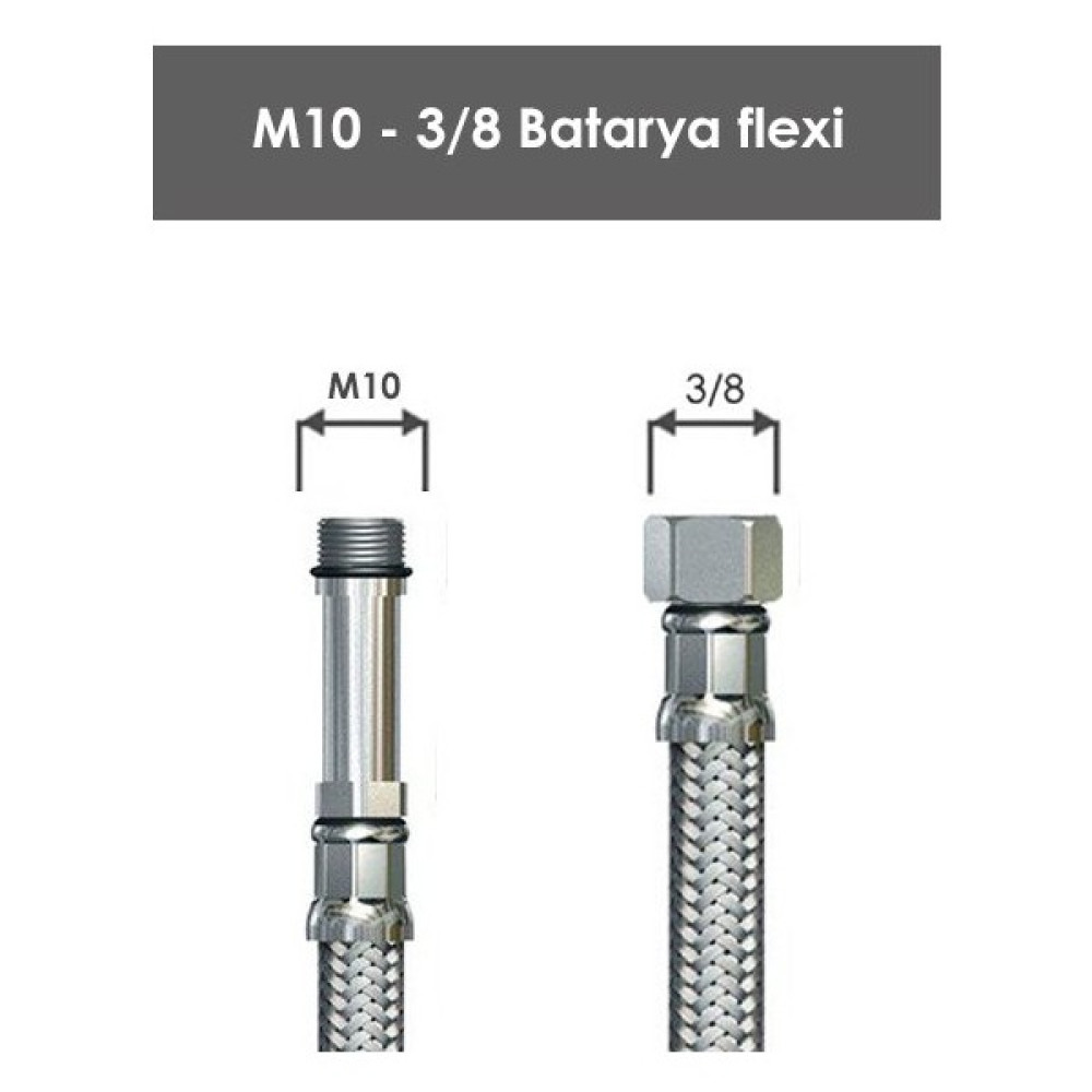 Köksallar Sarıbey M10 - 3/8 Flex Bağlantı 70 cm (Paslanmaz ) Oto Boyaları Fiyatı