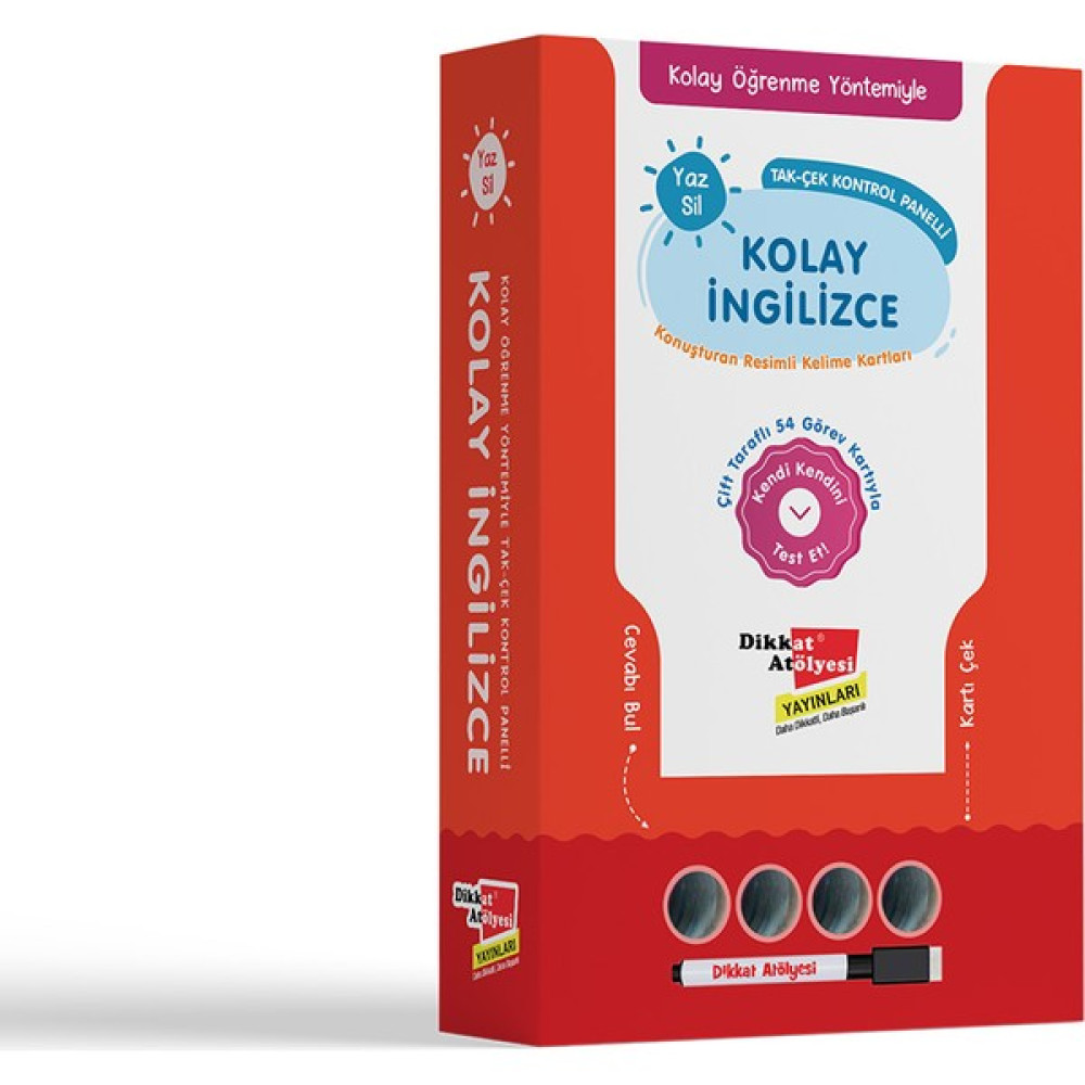 Kolay Öğrenme Yöntemiyle Kolay Ingilizce Konuşturan Resimli Kelime Kartları | Dikkat Atölyesi Yayınları - Canan Demir Zihinsel Gelişim Kitapları Fiyatı