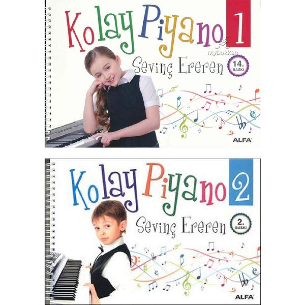 Kolay Piyano 1 + Kolay Piyano 2 - Sevinç Ereren 2 Kitap Set Müzik Fiyatı