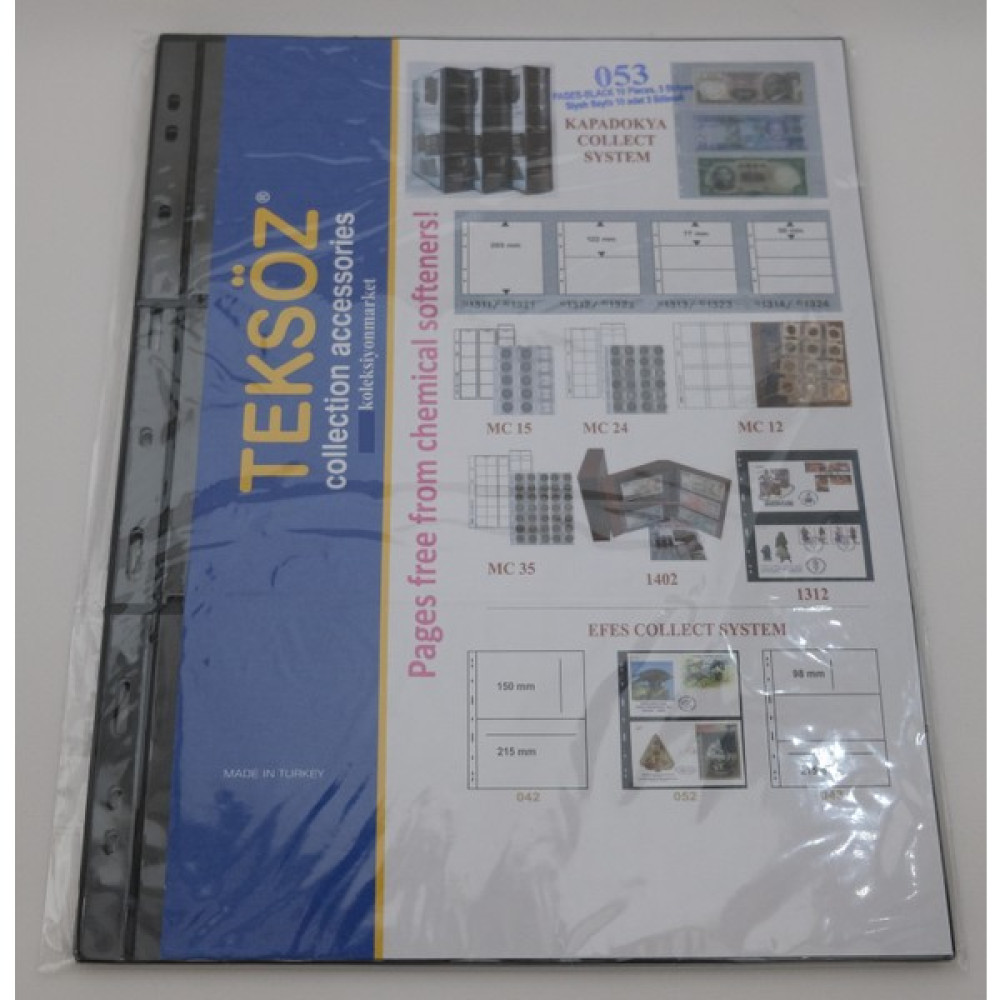Koleksiyon Market Teksöz Üç Bölmeli A4 Siyah Zemin Sayfa 10 Adetlik Paket Dosya Fiyatı