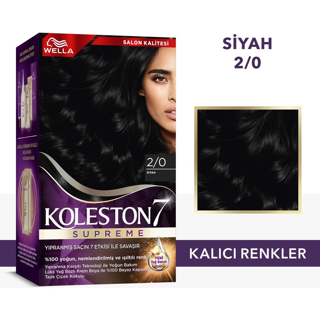Koleston Supreme Set Boya 2/0 Siyah Saç Boyası Fiyatı