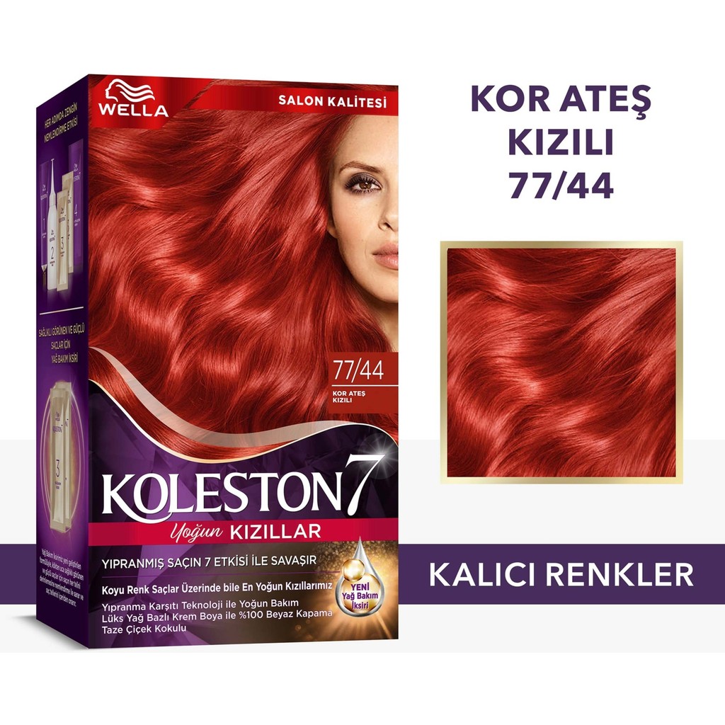 Koleston Supreme Set Boya 77/44 Kor Ateş Kızılı Saç Boyası Fiyatı