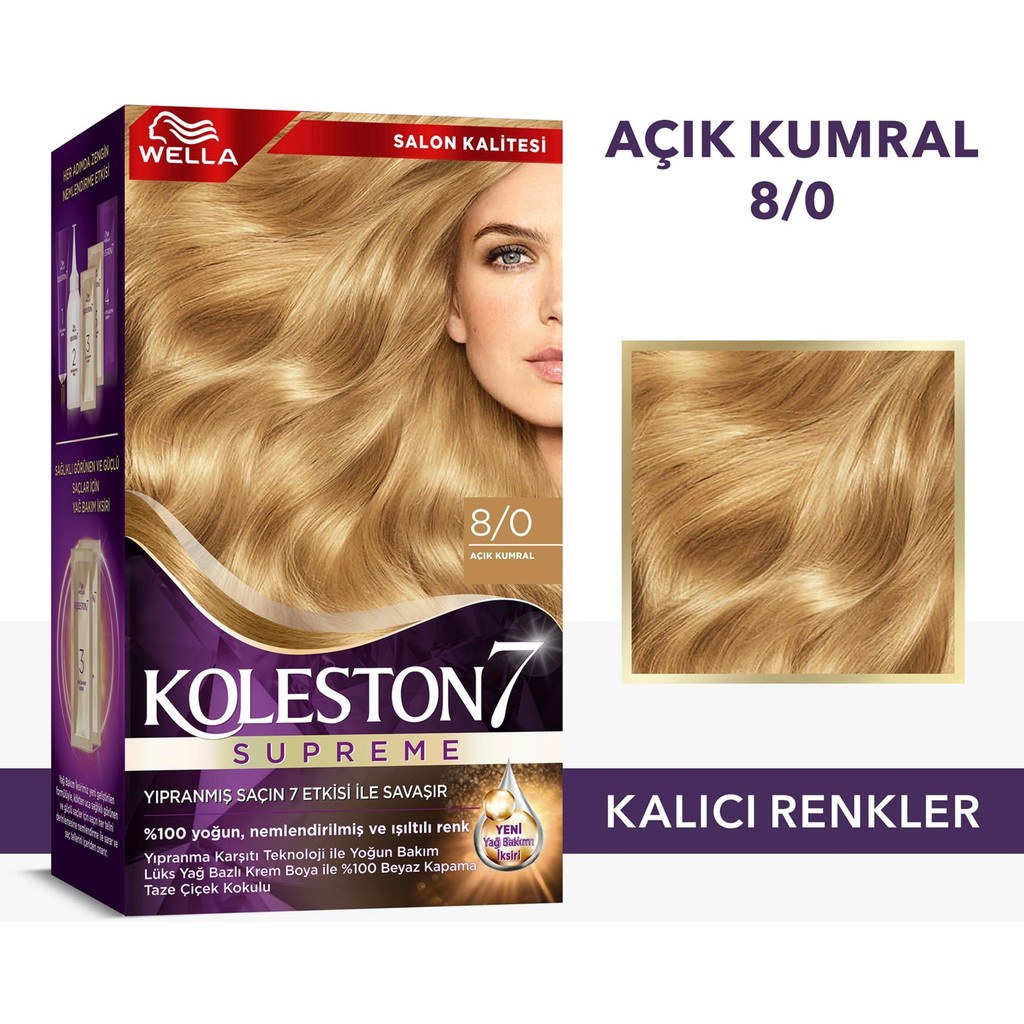 Koleston Supreme Set Boya 8/0 Açık Kumral Saç Boyası Fiyatı