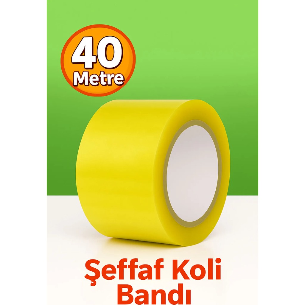 Koli Bandı 45 mm x 40 mt Şeffaf Güçlü Yapışkanlı Kopmayan Bant - 1 Adet Diğer Fiyatı