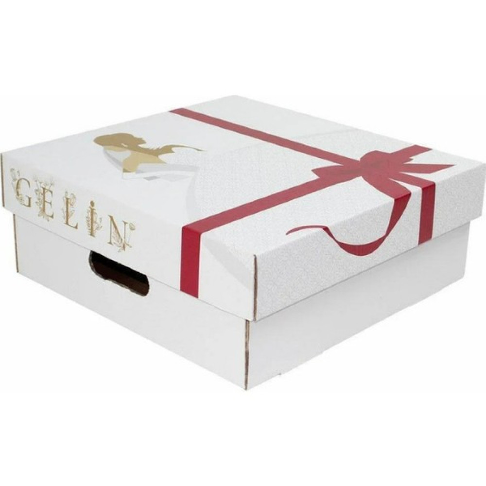 Koli Kolay 40x40x15 cm Gelin Çeyiz Kutusu Gelin Damat Nikah Düğün 1 Adet Nalburiye & Hırdavat Fiyatı