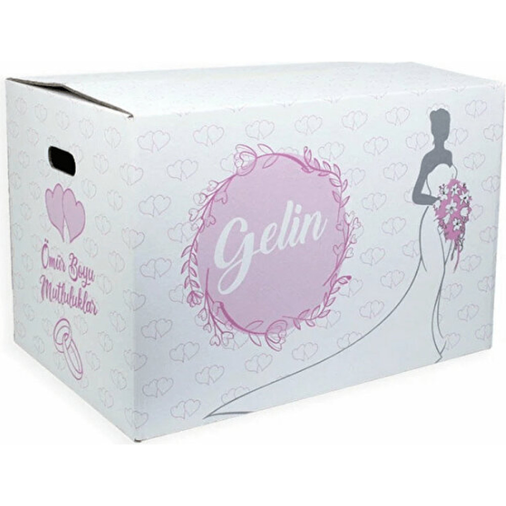 Koli Kolay 60x40x40 cm Gelin Çeyiz Kutusu Gelin Damat Nikah Düğün 1 Adet Nalburiye & Hırdavat Fiyatı