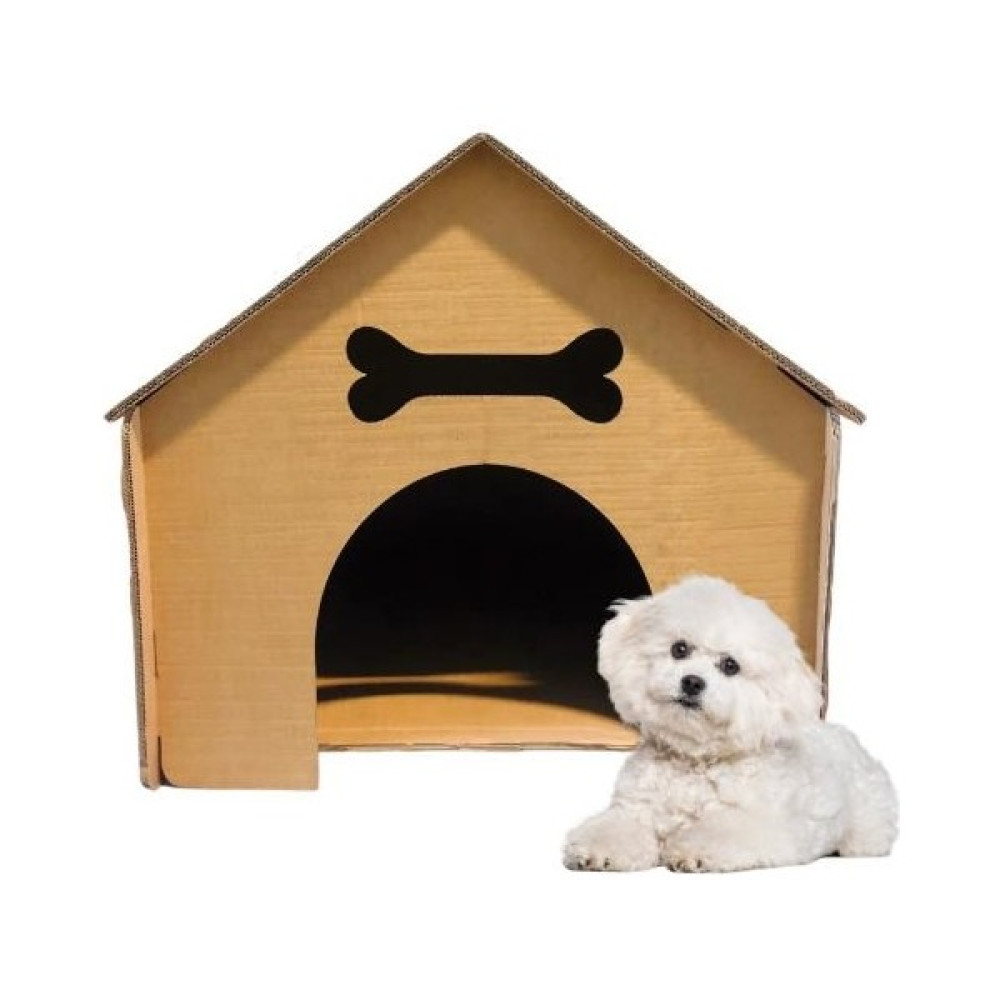 Koli Kolay Küçük Çatılı Köpek Evi - Geri Dönüştürülebilir Malzeme Köpek Dostu - Standart - Kraft Evcil Hayvan Ürünleri Fiyatı