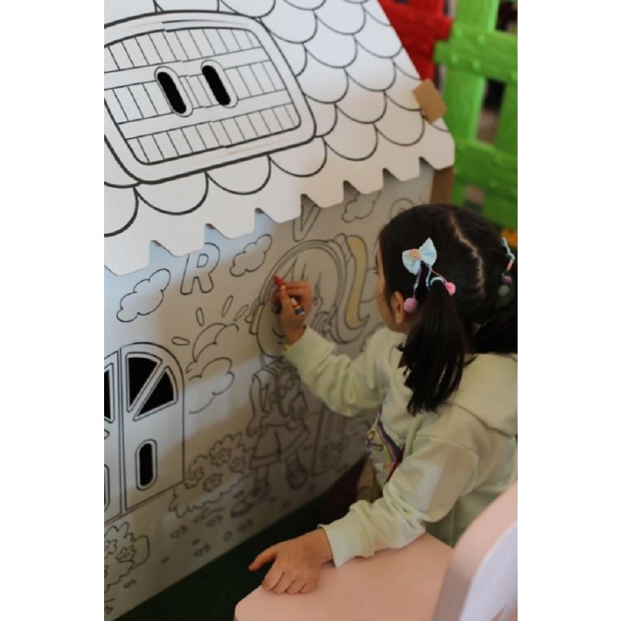Kolix Boyama Evi Büyük Boy Oyun Çadırı-Oyun Evi Pastel Boya Hediyeli Pastel Boya Fiyatı