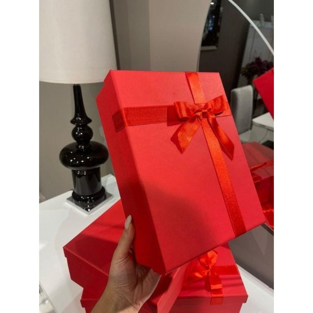 Kolix Küçük Boy Tekli Kırmızı Sert Kurdeleli Kutu Damat Gelin Bohça Kutusu 26X20X8 cm Eşya Saklama Kutusu Fiyatı