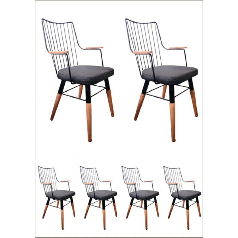 Kollu Ahşap Sandalye Cafe Sandalye Mutfak Sandalye 6 ADET FİYATIDIR Masa - Sandalye & Tabure Fiyatı