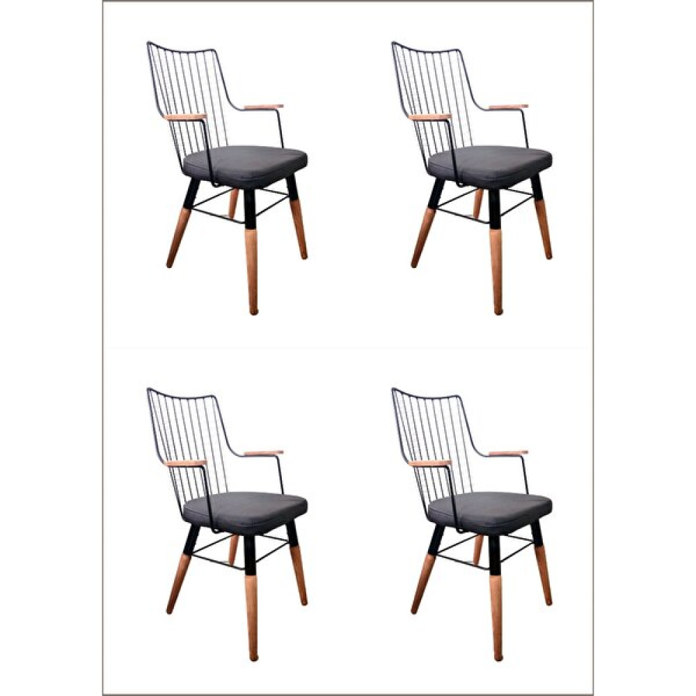 Kollu Ahşap Sandalye Cafe Sandalye Mutfak Sandalye Konfor Sandalye 4 ADET FİYATIDIR Masa - Sandalye & Tabure Fiyatı