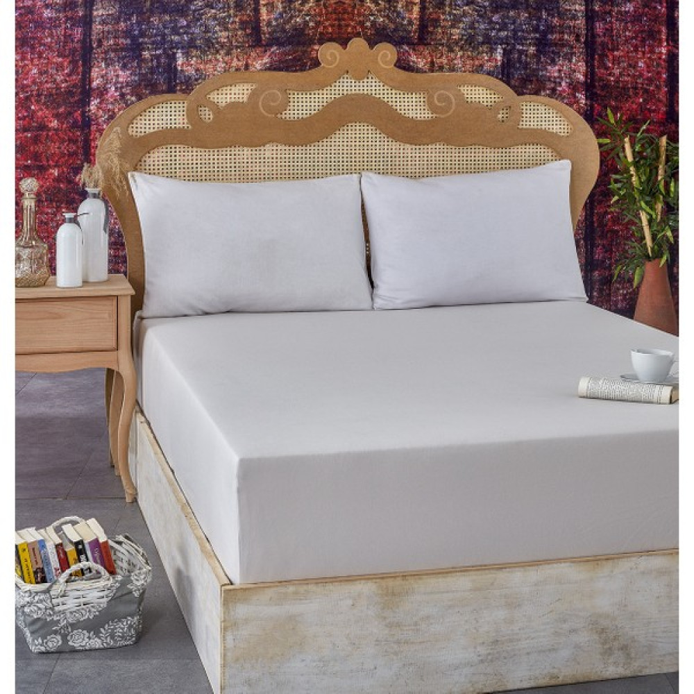 Komfort Home Tek Kişilik Özel Ölçü Penye Lastikli Çarşaf 120 x 200 cm - 120x200 cm - Açık Gri Çarşaf Fiyatı
