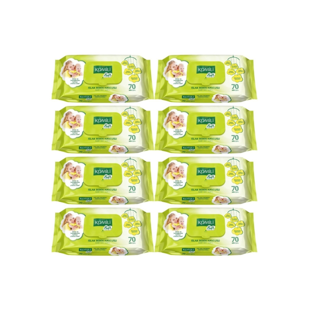 Komili Soft Islak Bebek Havlusu 70 Li 8 Adet Bebek Mendil-Islak Mendil Fiyatı