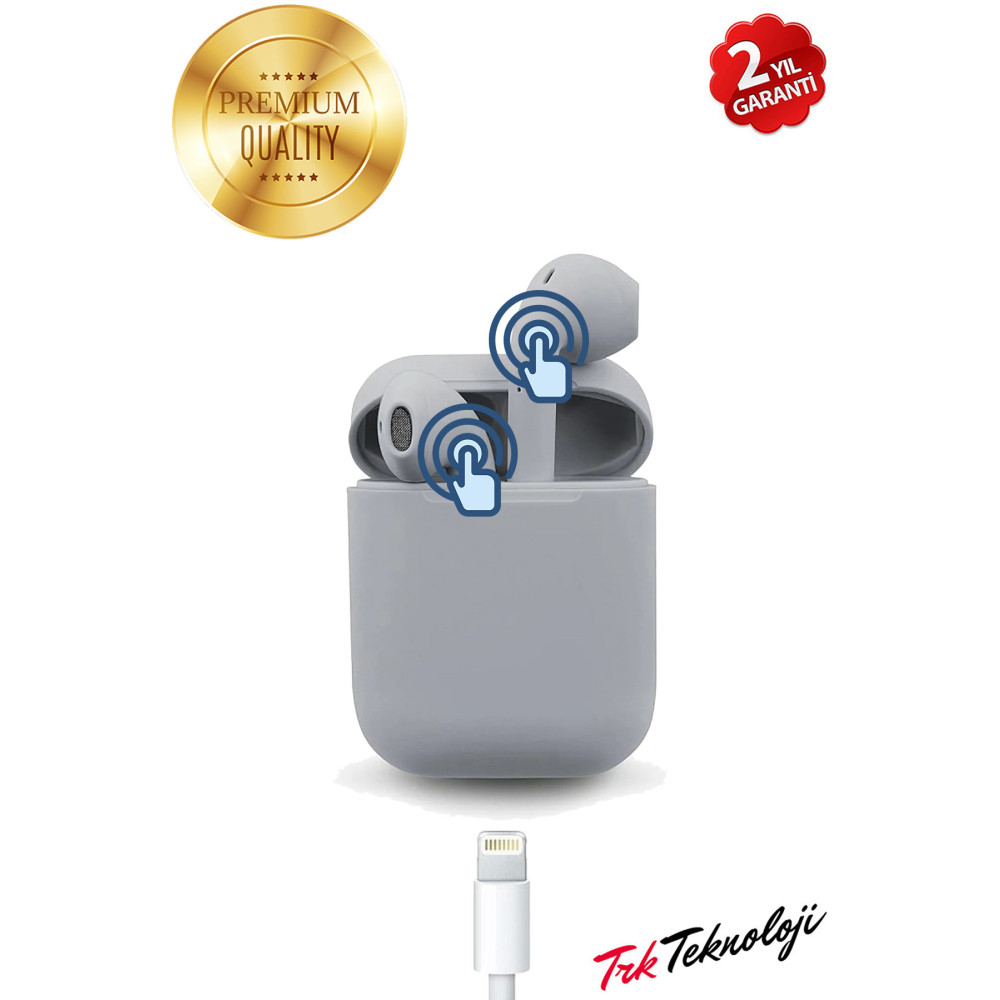 KOMMEND I12 Pro 2. Nesil Ios Android Uyumlu Gri Bluetooth Kulaklık 1. Kalite Kulak İçi Kulaklık Fiyatı