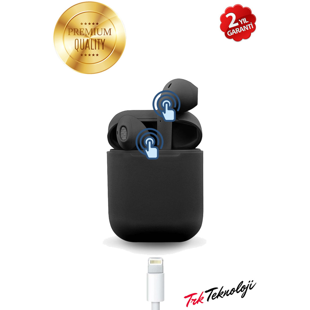 KOMMEND I12 Pro 2. Nesil Ios Android Uyumlu Siyah Bluetooth Kulaklık 1. Kalite Kulak İçi Kulaklık Fiyatı