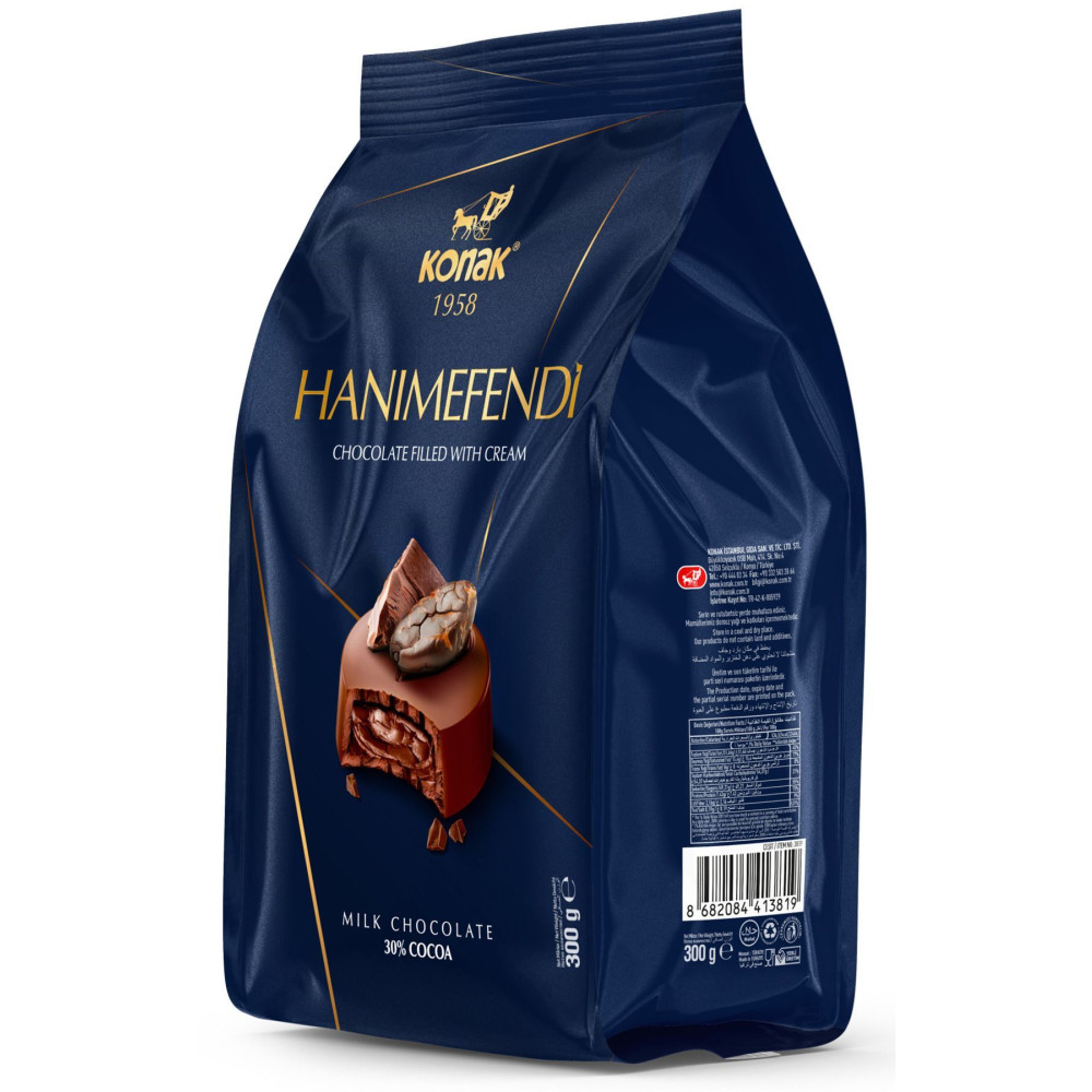 KONAK HANIMEFENDİ Krema Dolgulu Sütlü Çikolata 300 Gr Çikolata ve Gofret Fiyatı