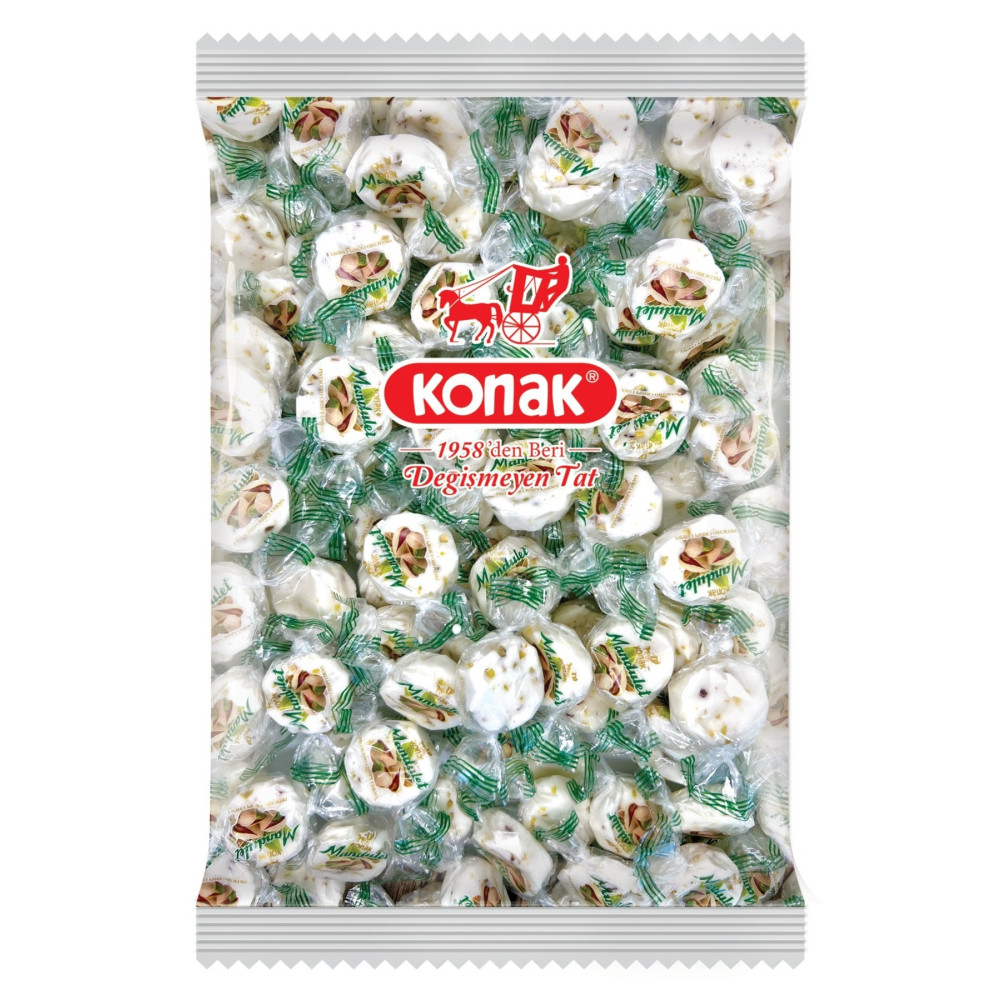 KONAK Mandulet Antep Fıstıklı Nuga 1000 gr Şekerleme Sakız Fiyatı