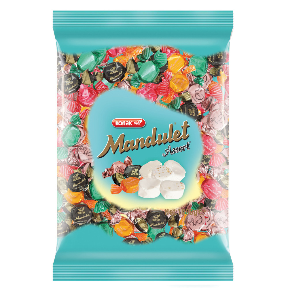 KONAK Mandulet Assort Fındıklı&susamlı&meyveli Nuga 1000 Gr Şekerleme Sakız Fiyatı