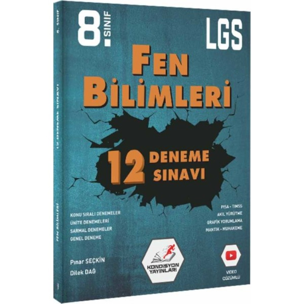 Kondisyon 8. Sınıf LGS Fen Bilimleri 12'li Deneme Sınavı Ders Sınav Kitapları Fiyatı