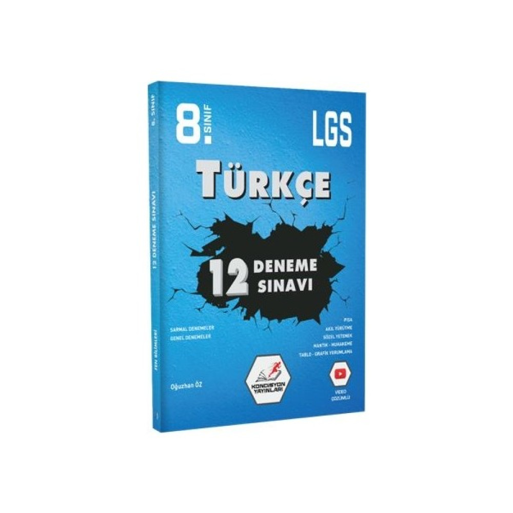 Kondisyon 8. Sınıf LGS Türkçe 12'li Deneme Sınavı Ders Sınav Kitapları Fiyatı
