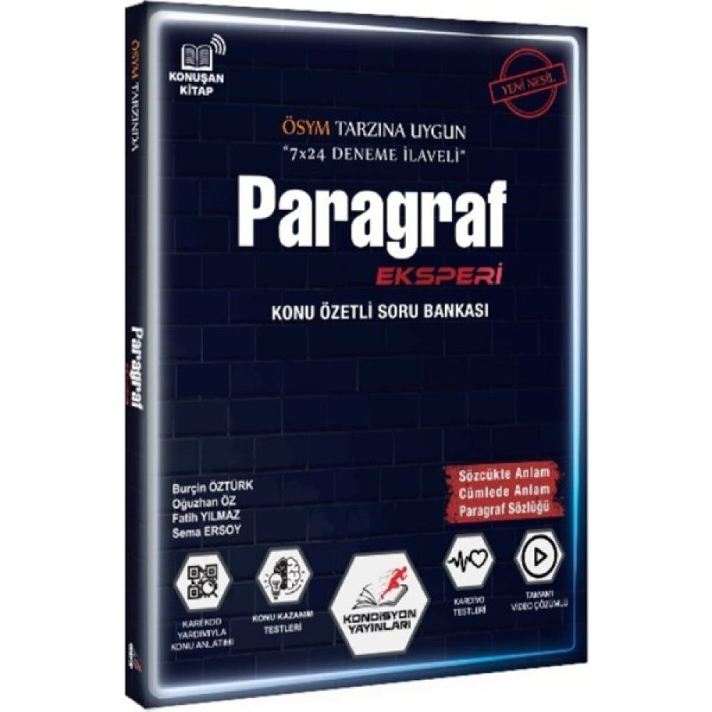 Kondisyon Yayınları Paragraf Eksperi Konu Anlatımlı Soru Bankası Temel Yeterlilik Testi (TYT) Fiyatı