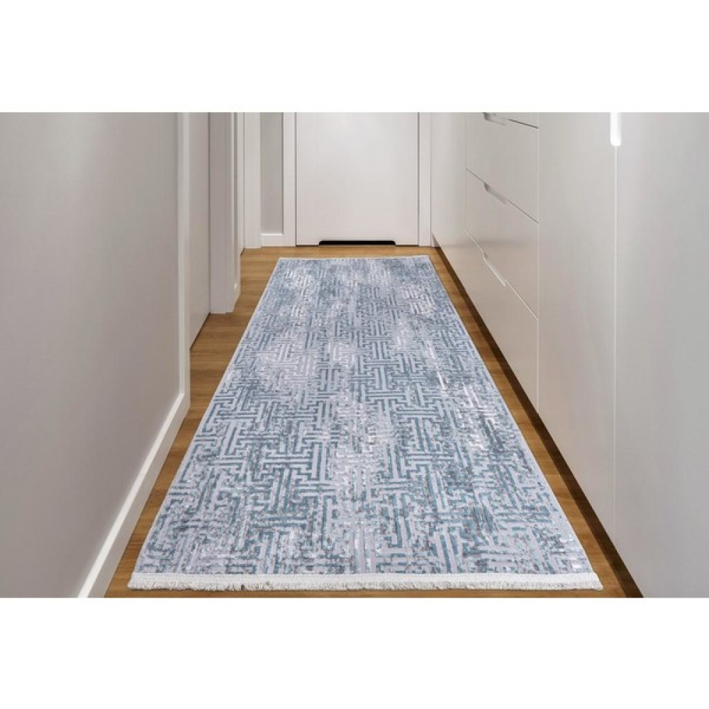 Konfor Halı Konfor Helli 2609 Mavi Modern Yolluk Halı 120 x 250 cm - Gri Yolluk Fiyatı