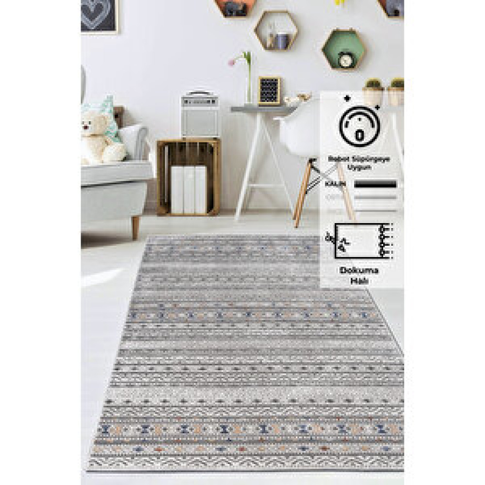 Konfor Halı Konfor Motto Kids 4584 Modern Dokuma Çocuk Halısı 80x300 cm Bebek Odası Halı Fiyatı