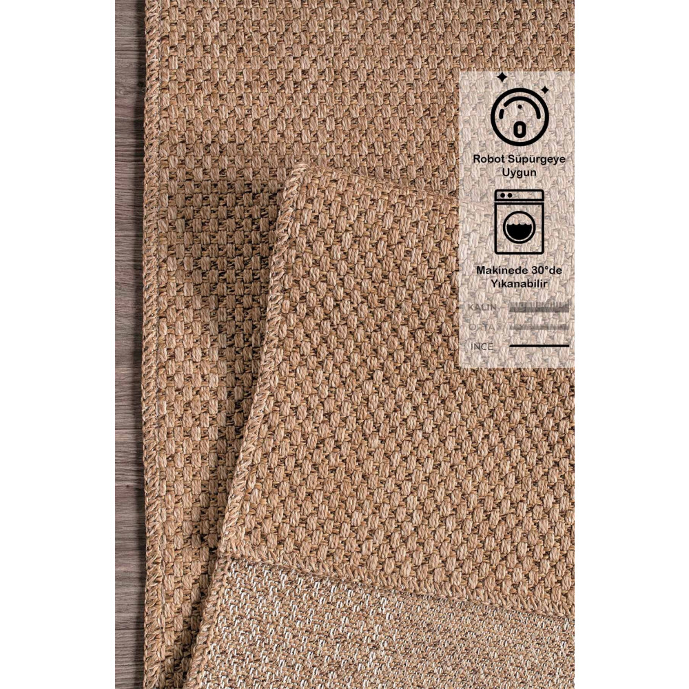 Konfor Halı Rusticana 3101 Naturel Jüt Halı Modern Örme Yolluk Kilim 160 x 400 Beden Yolluk Fiyatı