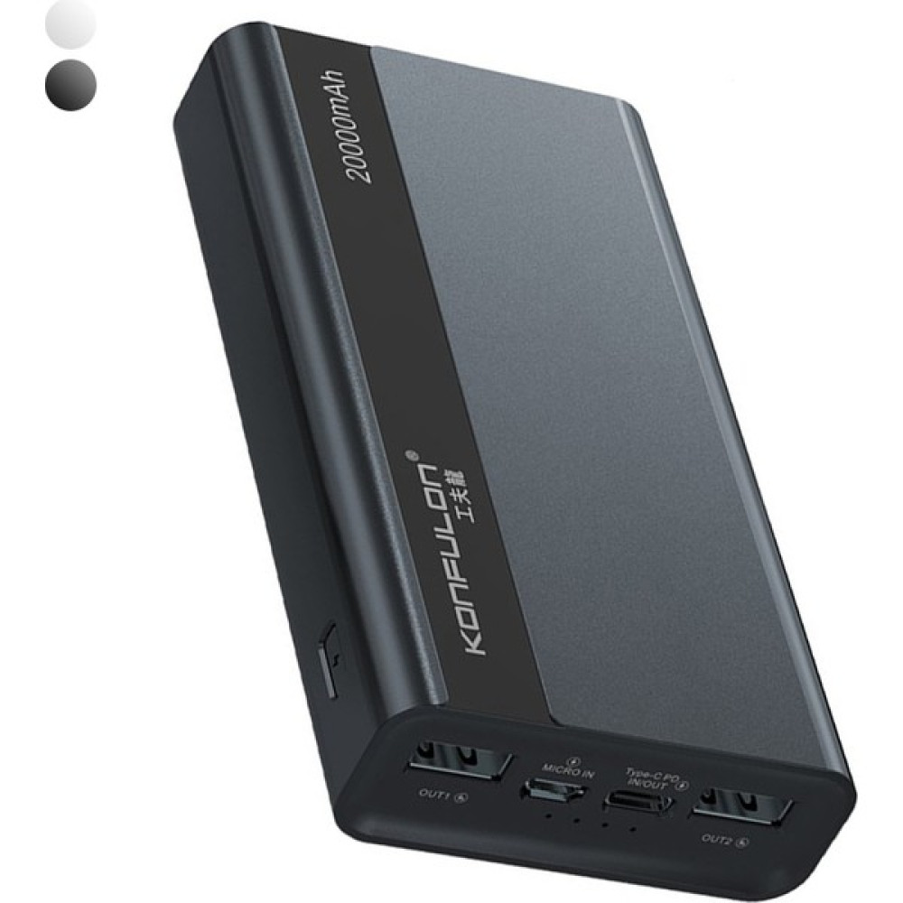 Konfulon A16Q 22.5W 20000 Mah Qc3.0 Powerbank - Beyaz Taşınabilir Şarj Cihazı - Powerbank Fiyatı