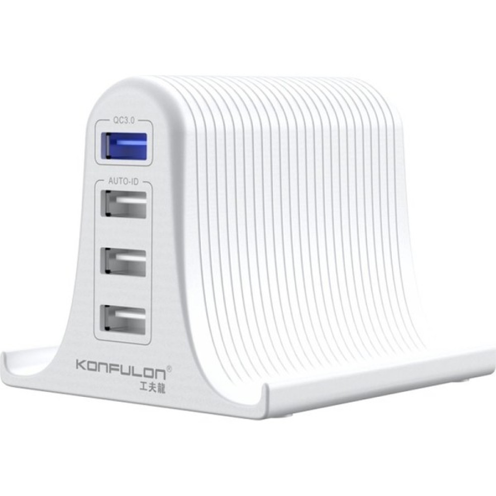 Konfulon C52Q 4 USB 3.0 Quick Standlı Seyahat Şarj Cihazı - Beyaz Cep Telefonu Şarj Cihazı Fiyatı