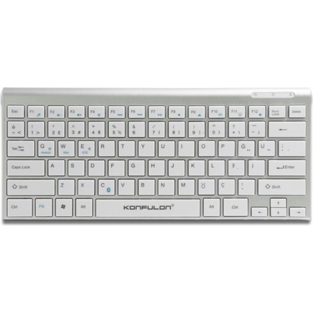 Konfulon V6 Bluetooth 5.0 Türkçe Q Klavye - Beyaz Oyuncu Klavyesi Fiyatı