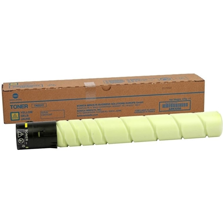 Konica Minolta bizhub C227 ve 287 TN-221Y Sarı (Yellow) Orjinal Toner Develop +INEO227 ve +INEO287 Modelleri Ile Uyumludur TN221Y - RENK Tonerler Fiyatı