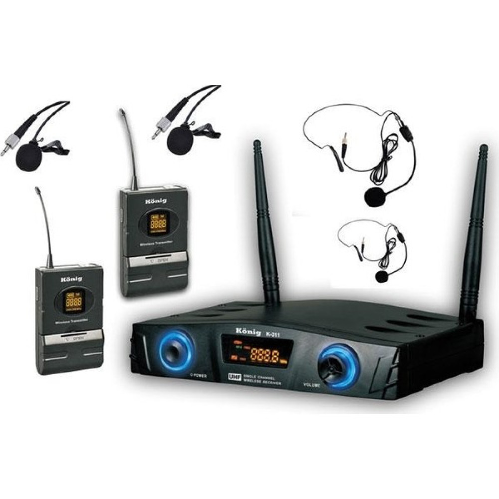 König K-312 Çift Yaka Kablosuz Telsiz Mikrofon 16 Digital Kanal Uhf Müzik Aletleri Fiyatı