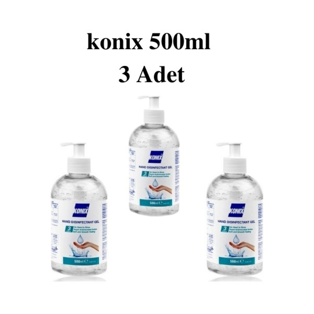 Konix El Dezenfektan Jeli Cilt ve El Için 3'lü x 500 ml Oto Boyaları Fiyatı