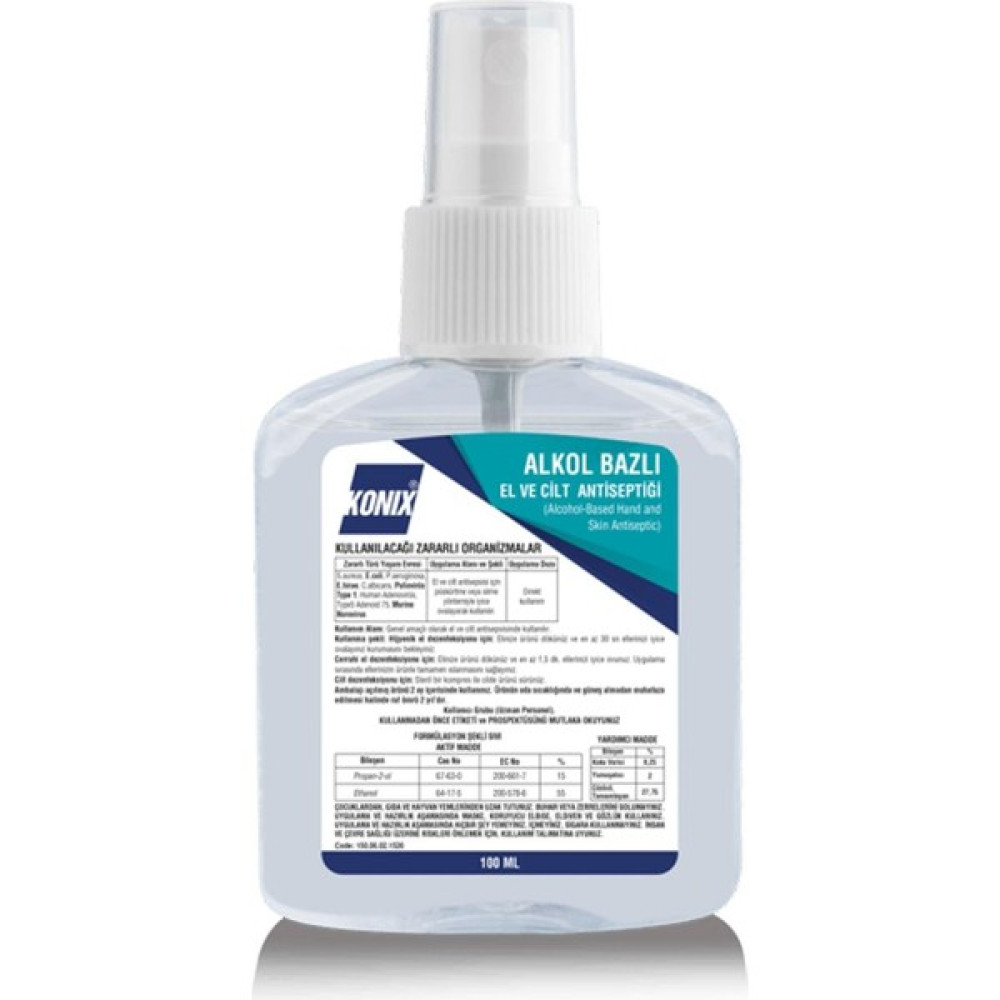 KONIX EL VE CİLT ANTİSEPTİĞİ 100 ML Oto Boyaları Fiyatı