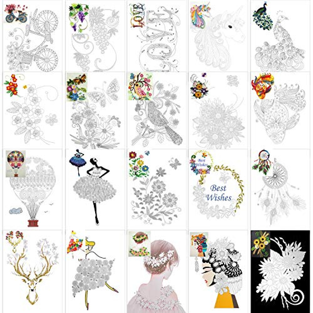 Konsait 20 Pack Paper Quilling Accessories Kit - Quilling Supplies for Adults - DIY Drawing Handcraft