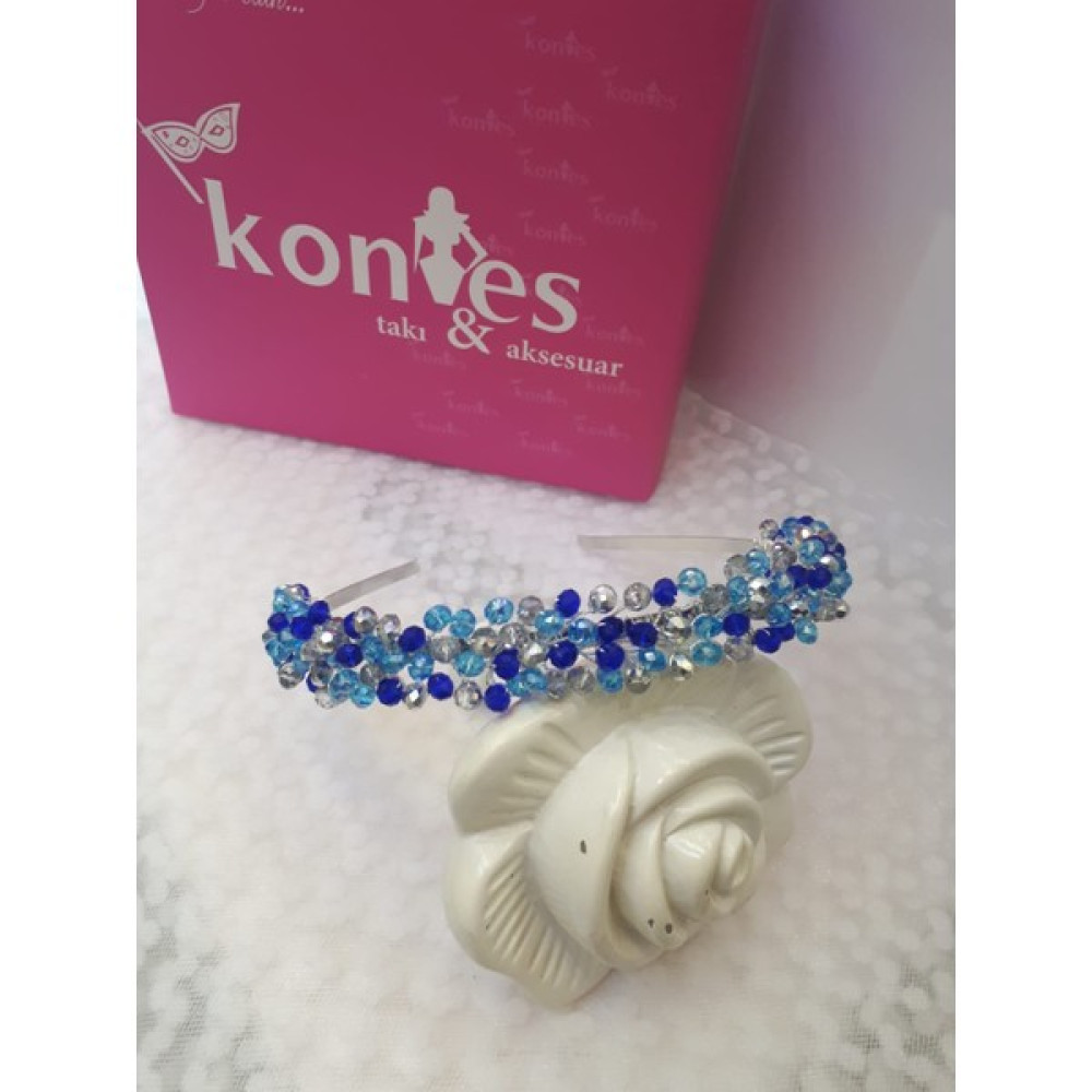 Kontes Gelin Lohusa Tacı - Mavi Toka, Taç & Saç Bandı Fiyatı
